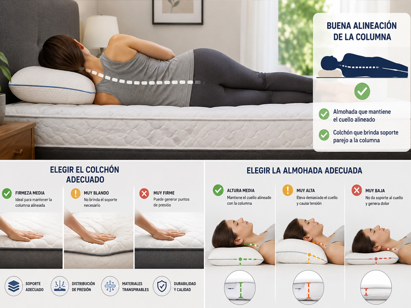 Elegir colchón y almohada para el dolor de espalda Elegir colchón y almohada para el dolor de espalda