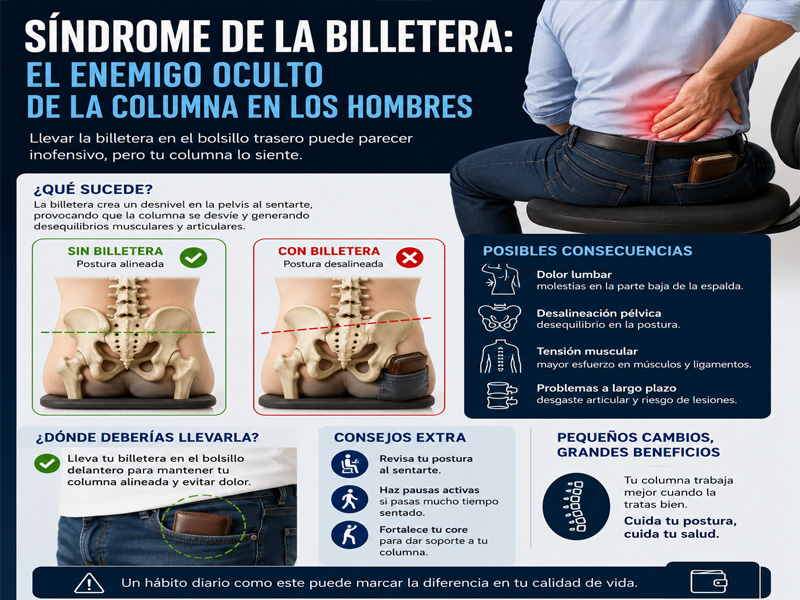 Síndrome de la Billetera: El Enemigo Oculto de la Columna Síndrome de la billetera