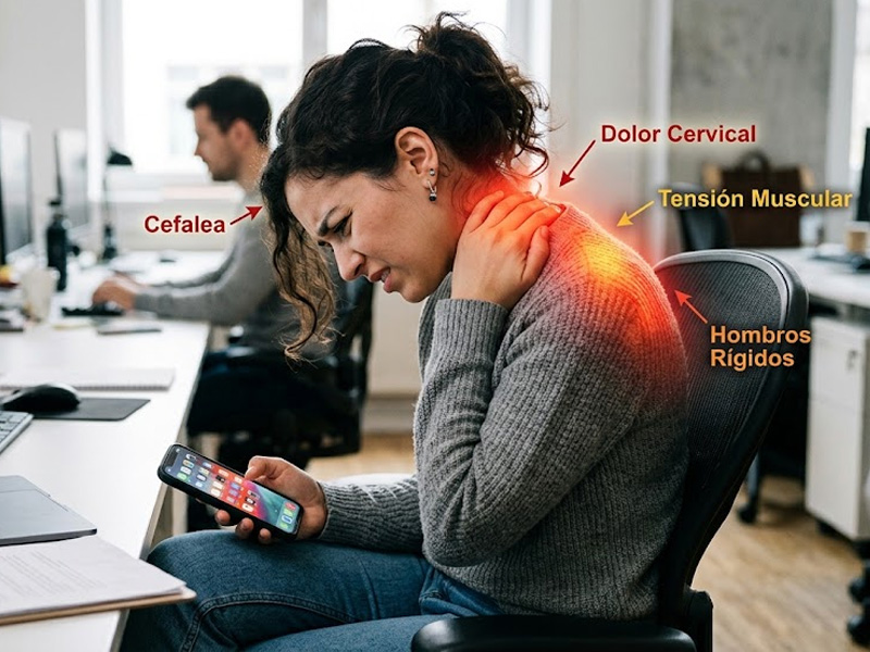 Dolor de Cuello por el Uso del Celular Dolor de cuello por el celular
